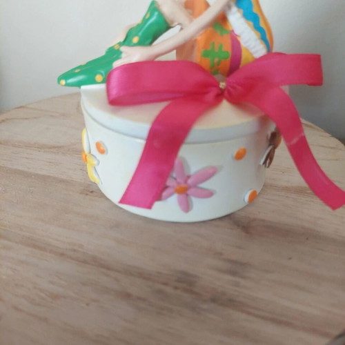 Decorative female figure like new on box with vivid colors
