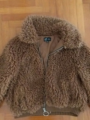 Zara jacket boucle thick brown like new, size S