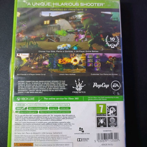 Plants vs Zombies Garden Warfare Xbox 360 used