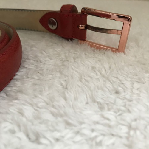 Longchamp women's belt used, orange leather, size 75