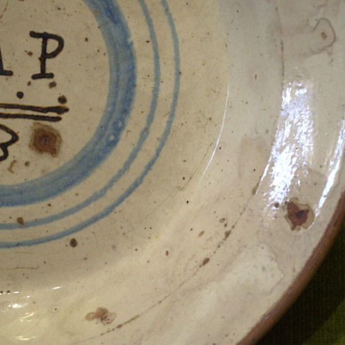 Antique Provincial Earthenware Bowl 19th Century used