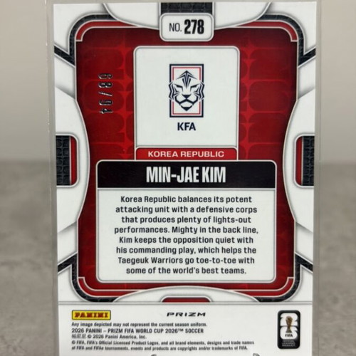 2026 FIFA World Cup Prizm Min-Jae Kim USA Parallel card /94