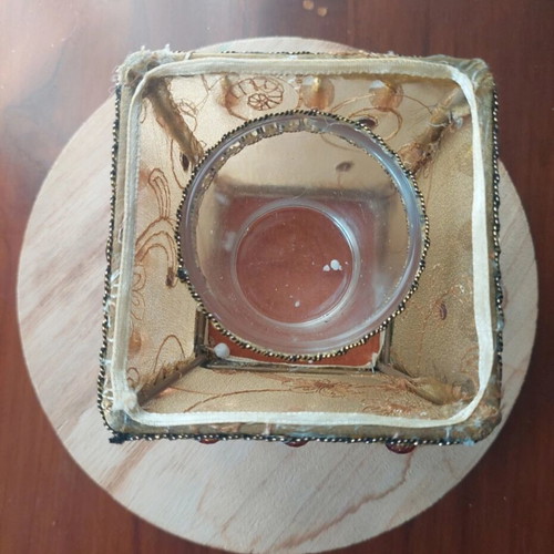 Vintage candle holder tealight like new with beads