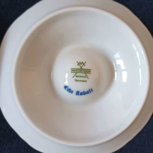 Bavaria porcelain egg cups set used, pack of 6