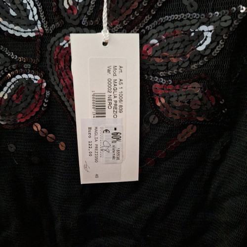 Cristina Effe blouse black no 40 new