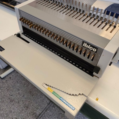 Cutting machine and Ibico spiral binding machine used