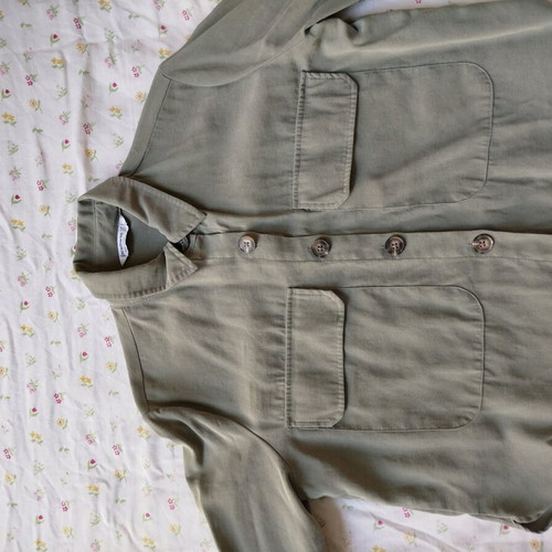 Crop shirt Stradivarius green like new size S