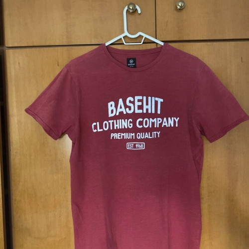 Basehit men's t-shirt used, size M, light red