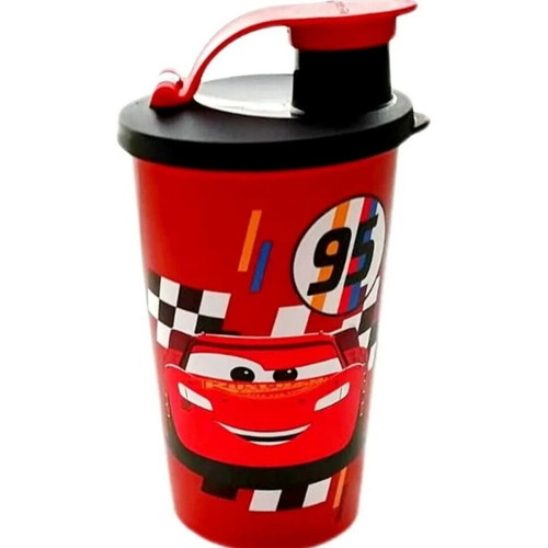 Tupperware Cars 350ml Cup with Spout new, red