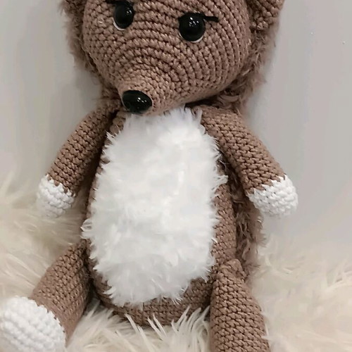 Handmade crocheted hedgehog custom made