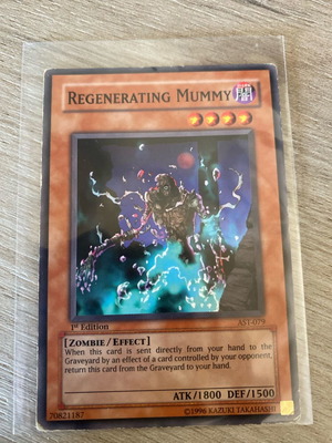 Yugioh Regenerating Mummy AST-079 used 1st edition trading card