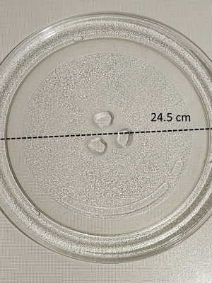 Microwave plate with its base