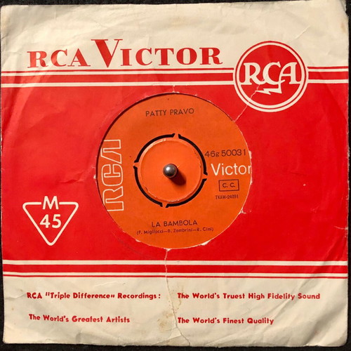 Patty Pravo La Bambola vinyl 7", 45 RPM, single used, pop