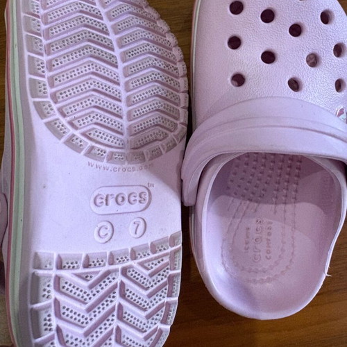 Pink kids Crocs like new