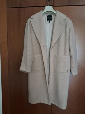 Juicy Couture long coat like new, powder color with alpaca and wool