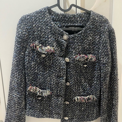 Denny Rose jacket used, small, tweed with vintage buttons