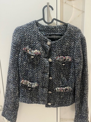 Σακάκι Denny Rose μεταχειρισμένο, small, tweed με vintage κουμπιά