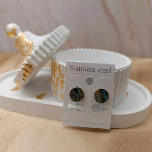 Stainless steel earrings new, black, made of stainless steel