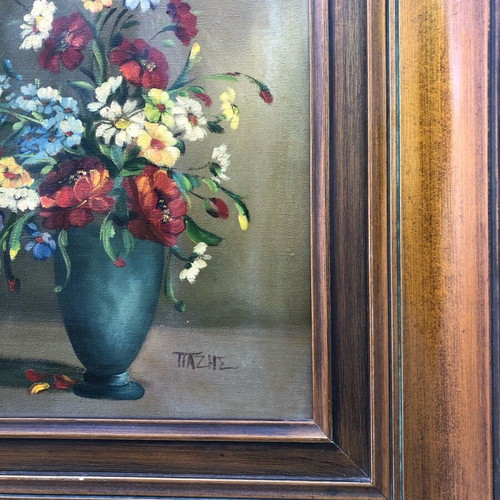 Painting on canvas 50+ years old with wooden frame like new