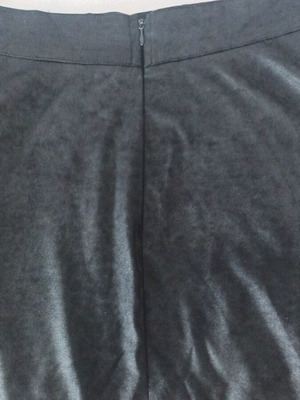 Mini castor skirt with hidden zipper, black, handmade