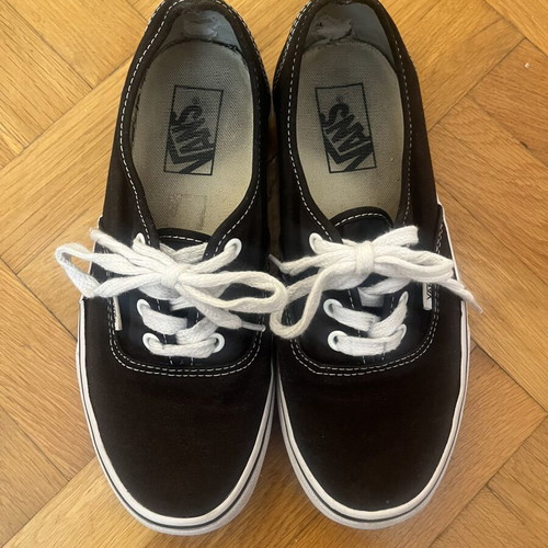 Vans black sports shoes, size 38