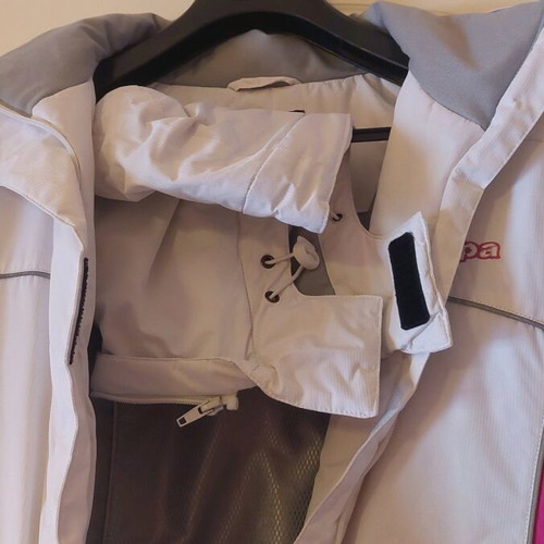 Kappa jacket white-pink XL like new with removable hood