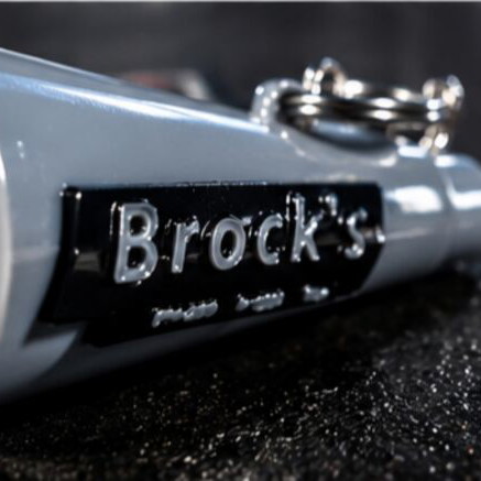 Brock’s Performance Mini Exhaust Keychain, 3D print, ASA Carbon Fiber
