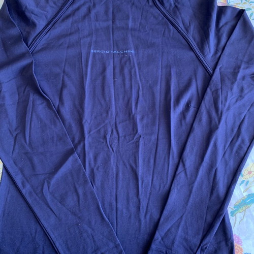 Sergio Tacchini Athletic Lab Linea Sport shirt like new, dark blue violet, size S