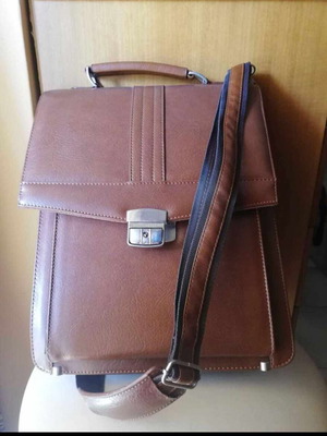 Leather briefcase like new brown for documents