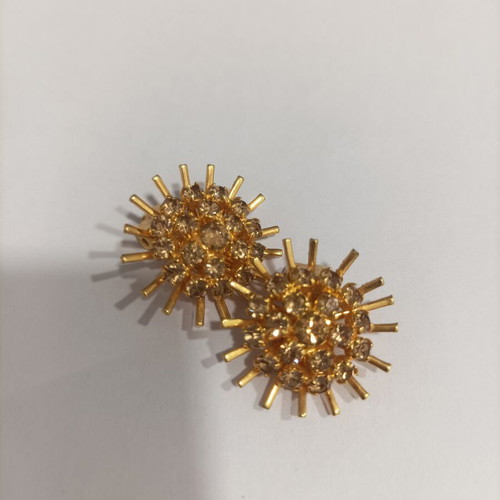 Sun-shaped clip-on earrings, antique, 100 years old