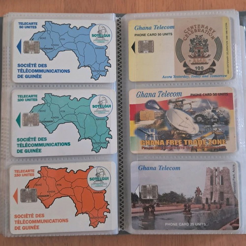 Collection of 120 used phone cards from around the world