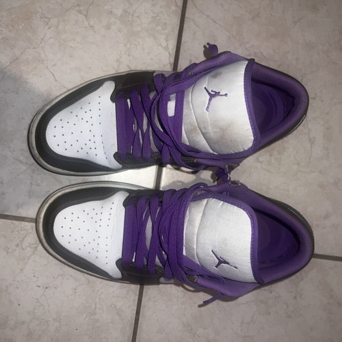 Jordan 1 Low sneakers, purple, size 44