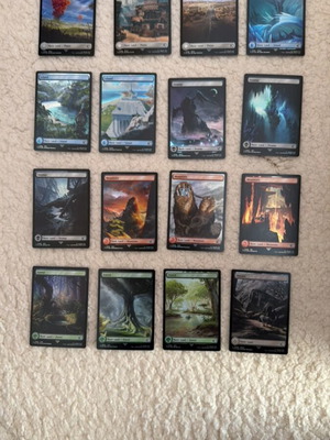 Magic: The Gathering x Final Fantasy Basic Lands Set foil new