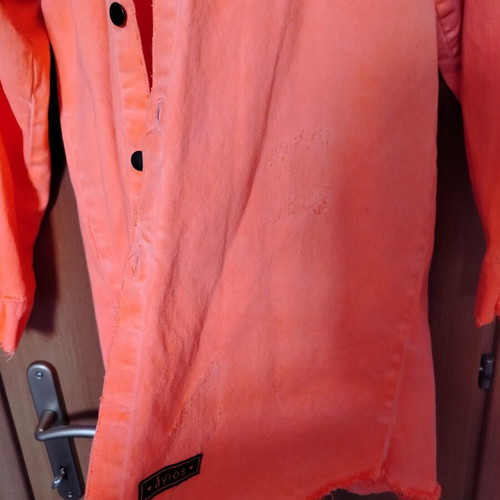 Ayios Jean Jacket with Askeri Belt and Bag like new, fluo orange