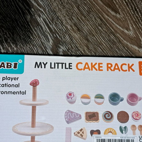 Kabi My Little Cake Rack educational wooden role play toy new