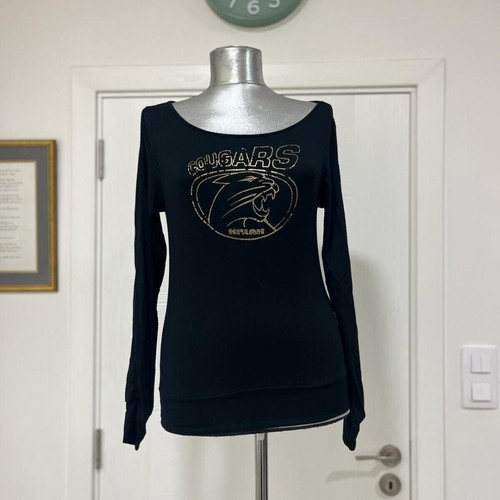Killah Y2k Miss Sixty Cougars top used, size small, black and multicolor