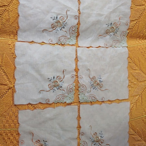 Napkins used, set of 6, 25x26 cm