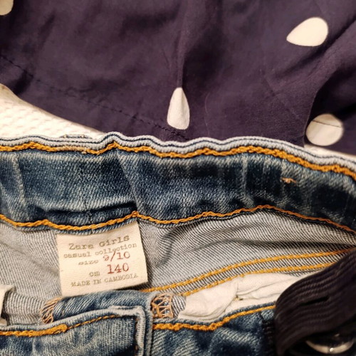 Blue set blouse and shorts Old Navy and Zara like new, age 8-9