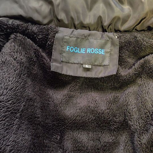 Puffer jacket Foglie Rosse size L like new with detachable hood