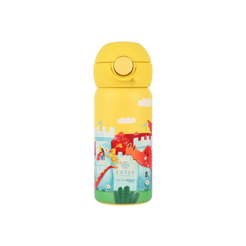 Wonder Bottle Save the Aegean stainless steel kids bottle Dragon thermos with straw 350ml