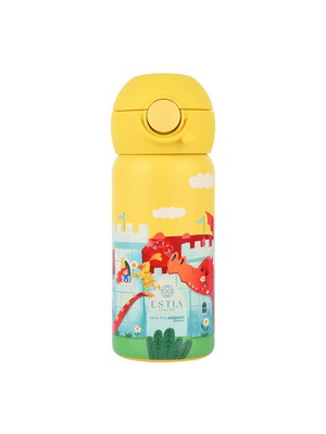 Wonder Bottle Save the Aegean stainless steel kids bottle Dragon thermos with straw 350ml