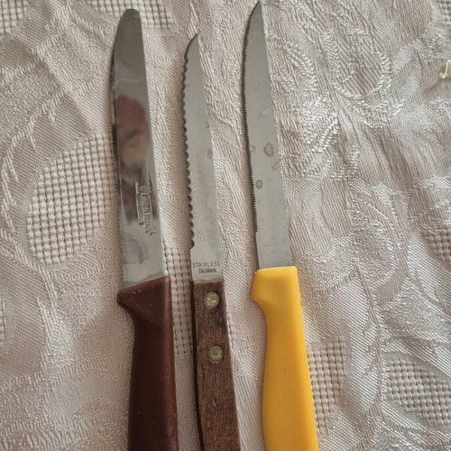 Knives used, set of 3 pieces