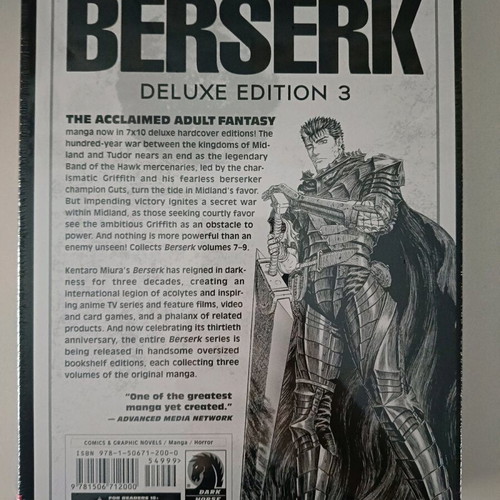 Berserk Manga Deluxe Edition Volume 3 new, in English