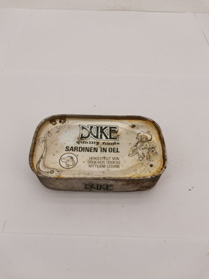 Μεταλλικό κουτί Σαρδέλα DUKE μεταχειρισμένο, εποχής 1960