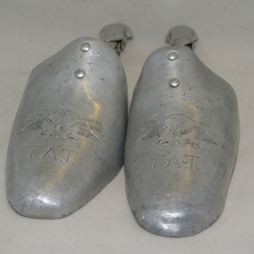 Vintage pair of telescopic automatic boot trees used