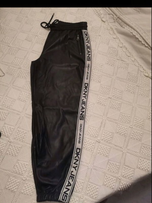 DKNY Jeans leather pants like new, black, size S