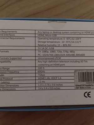 W2H MINI2 Wireless HD Transmitter Kit με δέκτη και πομπό καινούργιο
