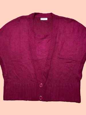 Bordeaux knitted kimono-style blouse used, Ren Moda, size L/XXL