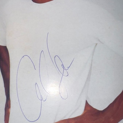 Carl Lewis Autographed Card used, genuine signature