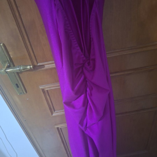 Women's Magenta Evening Dress One Size with Cups and Front Slit